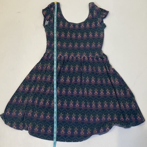 Mossimo Supply Co. Cap Sleeve Scoop Neck Stretchy Mini Dress Boho Print Sz Sm - Picture 11 of 12